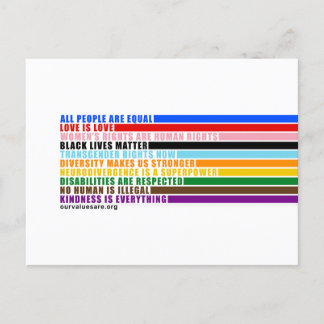 Postal Nuestros valores son