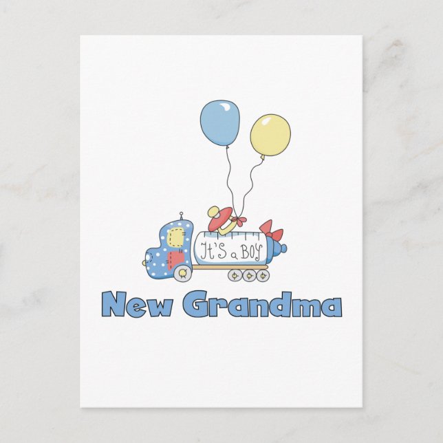 Postal Nueva Abuela de Boy Camisetas y Regalos (Anverso)