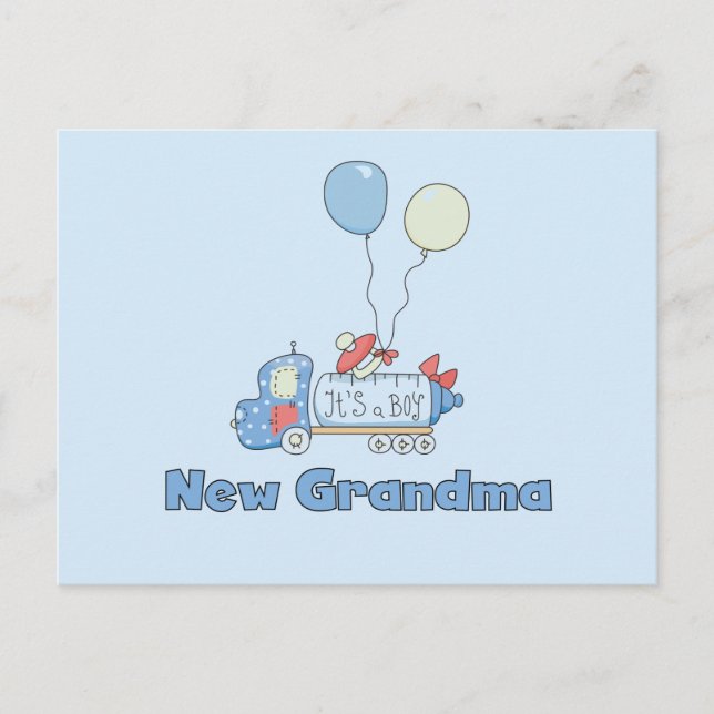 Postal Nueva Abuela de Boy Camisetas y Regalos (Anverso)