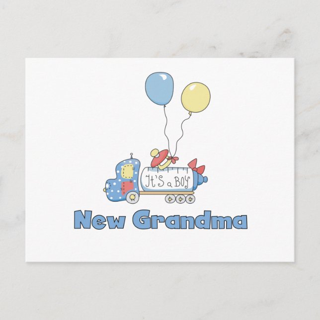 Postal Nueva Abuela de Boy Camisetas y Regalos (Anverso)