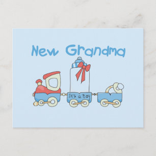 Postal Nueva abuela de camisetas y regalos para el tren d
