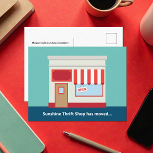 Postal Nueva apertura de tienda o movimiento de tienda