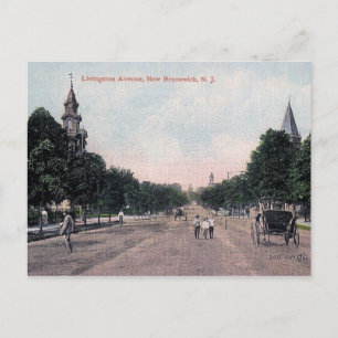Postal Nueva Brunswick, Nueva Jersey, Vintage