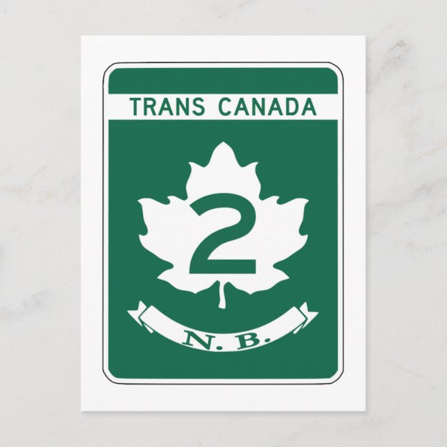 Postal Nueva Brunswick, Rótulo de la autopista Trans-Cana (Anverso)