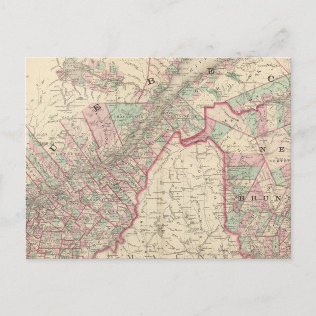 Postal Nueva Brunswick y Quebec (Anverso)