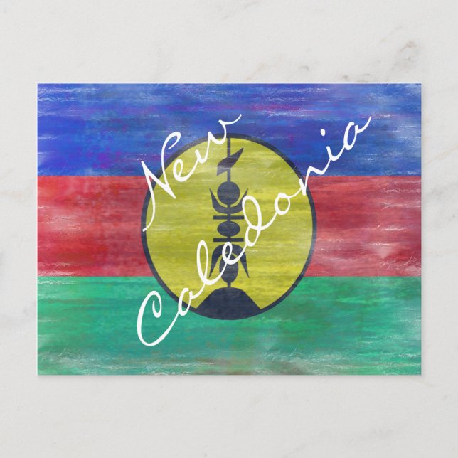 Postal Nueva Caledonia angustió la bandera de Nueva Caled (Anverso)