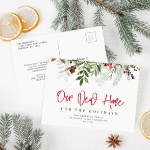 Postal Nueva carta de letra de casa de vacaciones Direcci