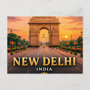 Postal Nueva Delhi Capital de la India Descubrimiento 🕌