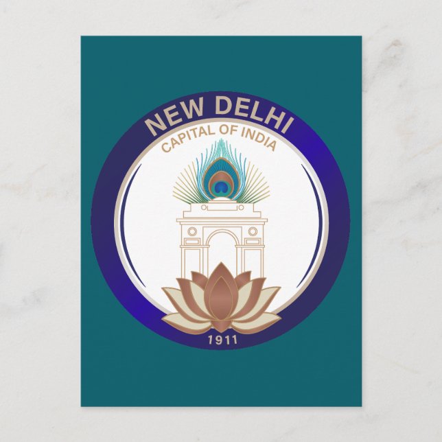 Postal Nueva Delhi India (Anverso)