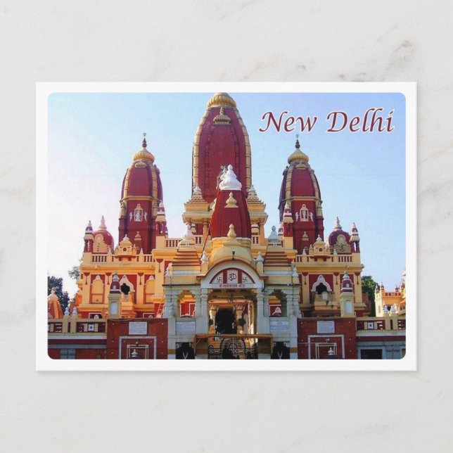 Postal Nueva Delhi - Templo Laxminarayan - (Anverso)