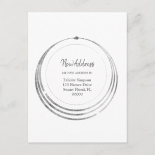 Postal Nueva dirección  Aviso de movimiento geométrico Bo