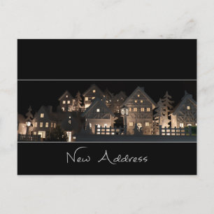 Postal Nueva dirección Luminosas Casas de Navidades
