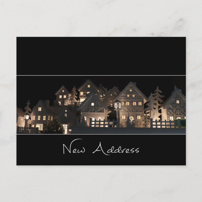 Postal Nueva dirección Luminosas Casas de Navidades (Anverso)