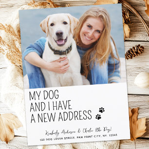 Postal Nueva Dirección Moderna Nos Mudamos Foto de Perro