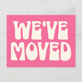 Postal Nueva dirección móvil Minimalista rosa brillante s