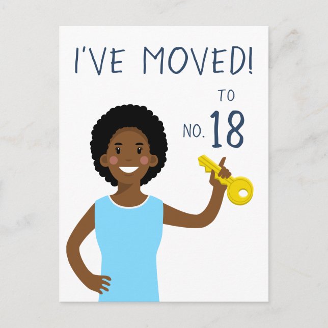 Postal Nueva dirección personalizada (Anverso)