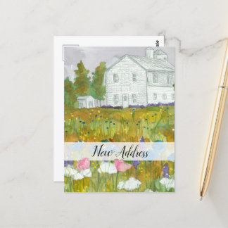 Postal Nueva Dirección Que Hemos Movido Farmhouse Meadow