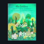 Postal Nueva dirección residencial Moving Cute Country Vi<br><div class="desc">Personalizar esta tarjeta de invitación móvil con tu propio texto en la parte delantera y trasera! Haga clic en "Personalizar" para editar el texto. A continuación, haga clic en "editar mediante la herramienta de diseño" para ajustar las fuentes, los colores y las colocaciones. Revisa mi tienda para más o hazme...</div>