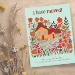 Postal Nueva dirección residencial que he movido flores d<br><div class="desc">Personalizar esta tarjeta de invitación móvil con tu propio texto en la parte delantera y trasera! Haga clic en "Personalizar" para editar el texto. A continuación, haga clic en "editar mediante la herramienta de diseño" para ajustar las fuentes, los colores y las colocaciones. Revisa mi tienda para más o hazme...</div>