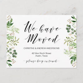 Postal Nueva dirección residencial, vegetación, Invitació