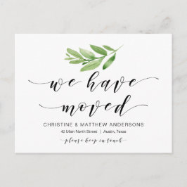 Postal Nueva dirección residencial, vegetación, Invitació