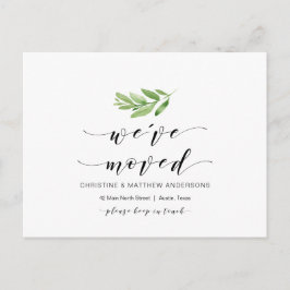 Postal Nueva dirección residencial, vegetación, Invitació