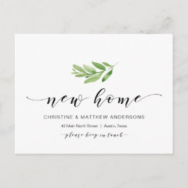 Postal Nueva dirección residencial, vegetación, Invitació