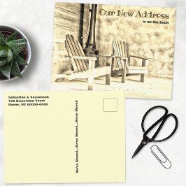 Postal Nueva dirección Sepia Adirondack preside Porch Per