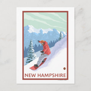Postal Nueva escena de Hampshire Snowboarder