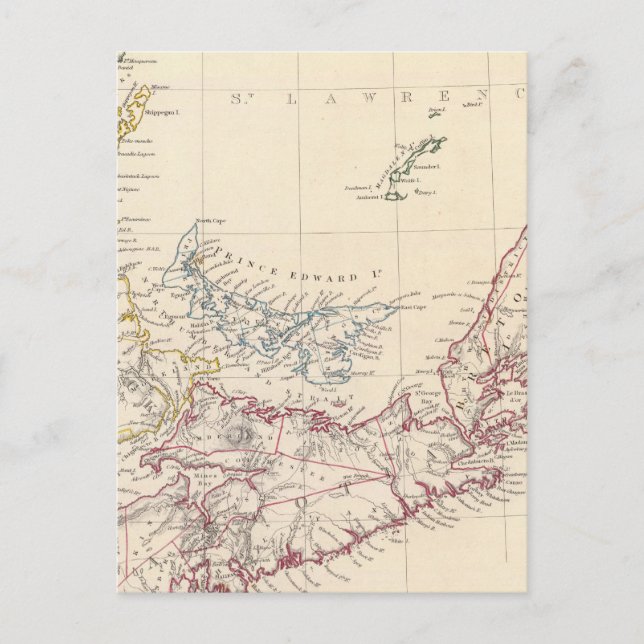 Postal Nueva Escocia, NB, Baja Canadá (Anverso)