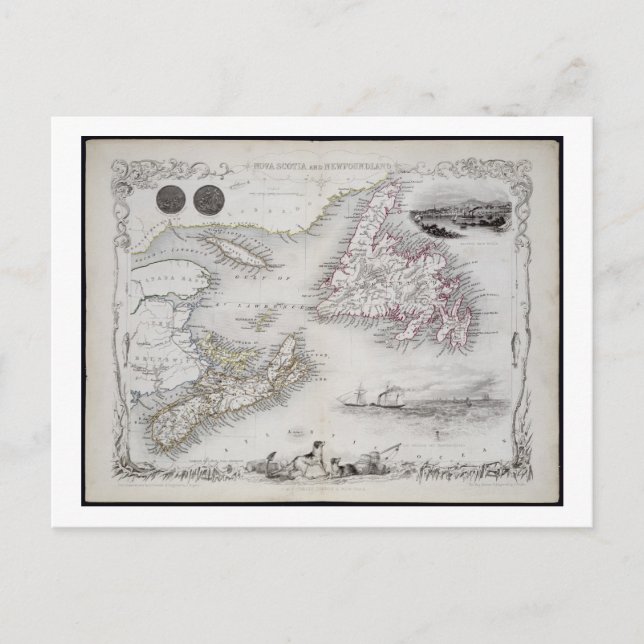 Postal Nueva Escocia y Terranova, de una serie de Wor (Anverso)