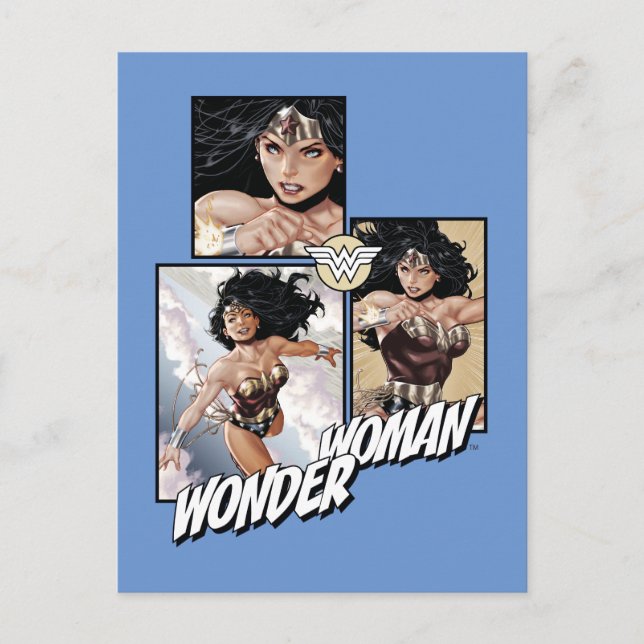 Postal Nueva gráfica de arte cómico 52 de mujer maravilla (Anverso)