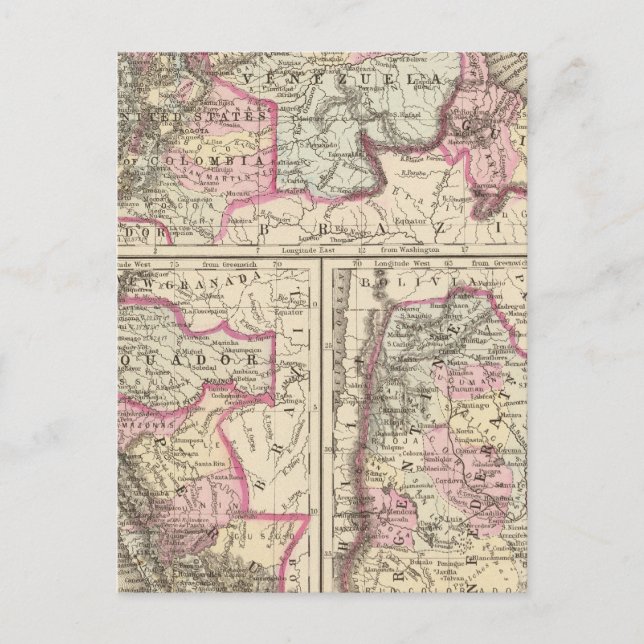 Postal Nueva Granada, Venezuela, Guyana (Anverso)