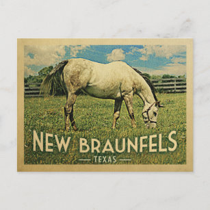 Postal Nueva Granja de Caballos de Texas Braunfels - Viaj