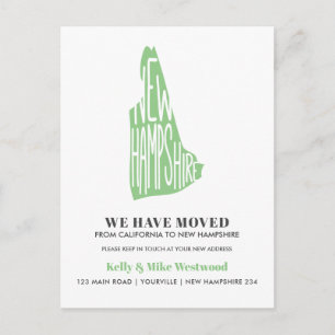 Postal NUEVA HAMPSHIRE Hemos movido nueva dirección Nueva