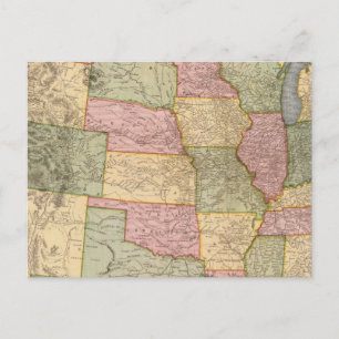 Postal Nueva hoja de ruta de los Estados Unidos