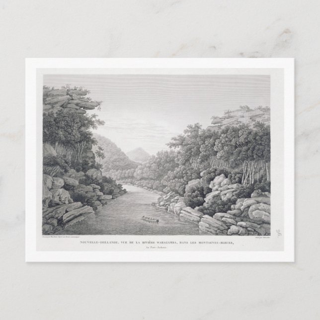 Postal Nueva Holanda: Vista del río Waragamba en la Bl (Anverso)