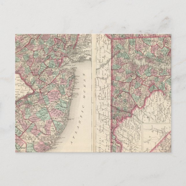 Postal Nueva Jersey, Delaware y Maryland (Anverso)