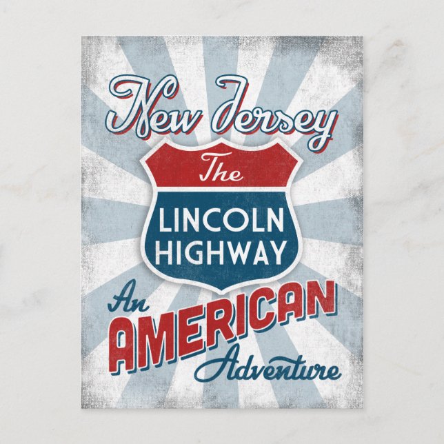 Postal Nueva Jersey Lincoln Highway America (Anverso)