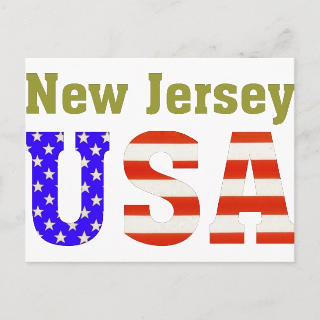 Postal ¡Nueva Jersey USA! (Anverso)
