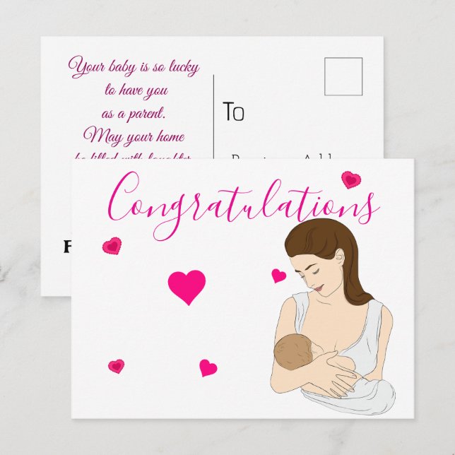 Postal Nueva madre (Anverso / Reverso)