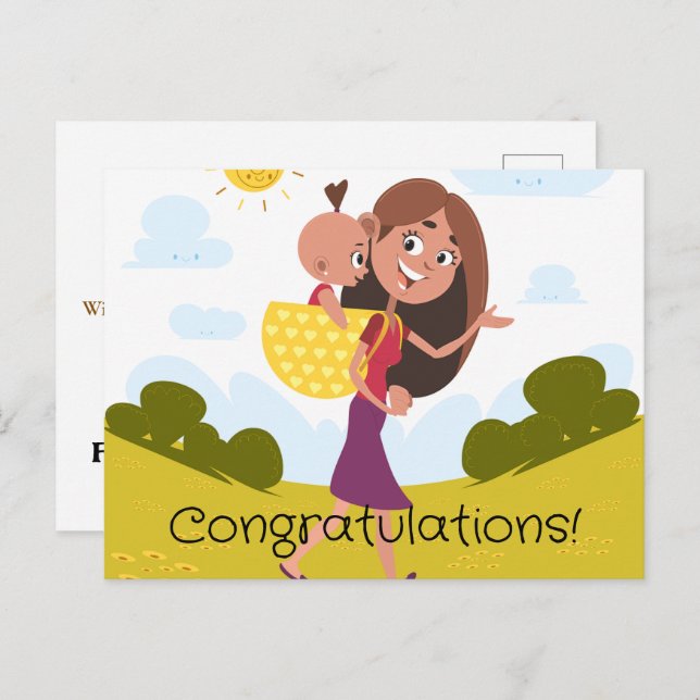 Postal Nueva mamá (Anverso / Reverso)