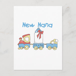 Postal Nueva Nana - Trompeolas de tren y regalo