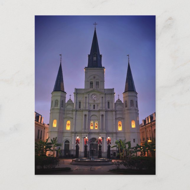 Postal Nueva Orleans, Basílica de la Catedral de La Haya, (Anverso)