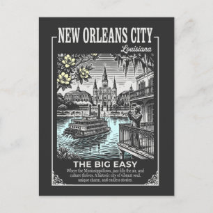 Postal Nueva Orleans Ciudad Louisiana La Ciudad Fácil