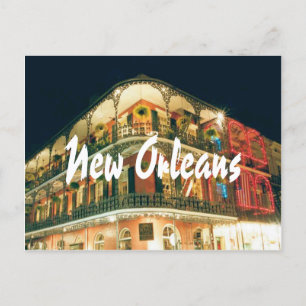 Postal Nueva Orleans con foto del barrio francés