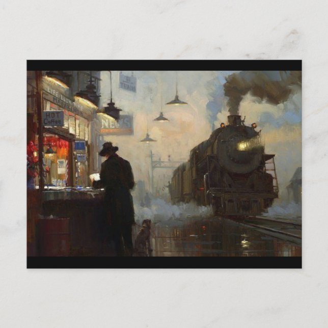 Postal Nueva Orleans esperando el tren (Anverso)