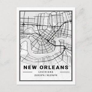 Postal Nueva Orleans Louisiana Estados Unidos Mapa de la 