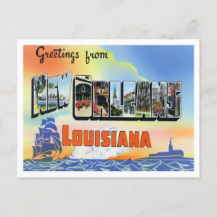 Postal Nueva Orleans, Louisiana Gran Cartas Postcard