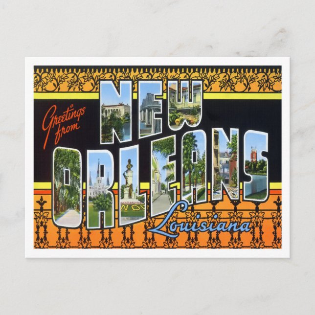 Postal Nueva Orleans, Louisiana Gran Cartas Postcard (Anverso)